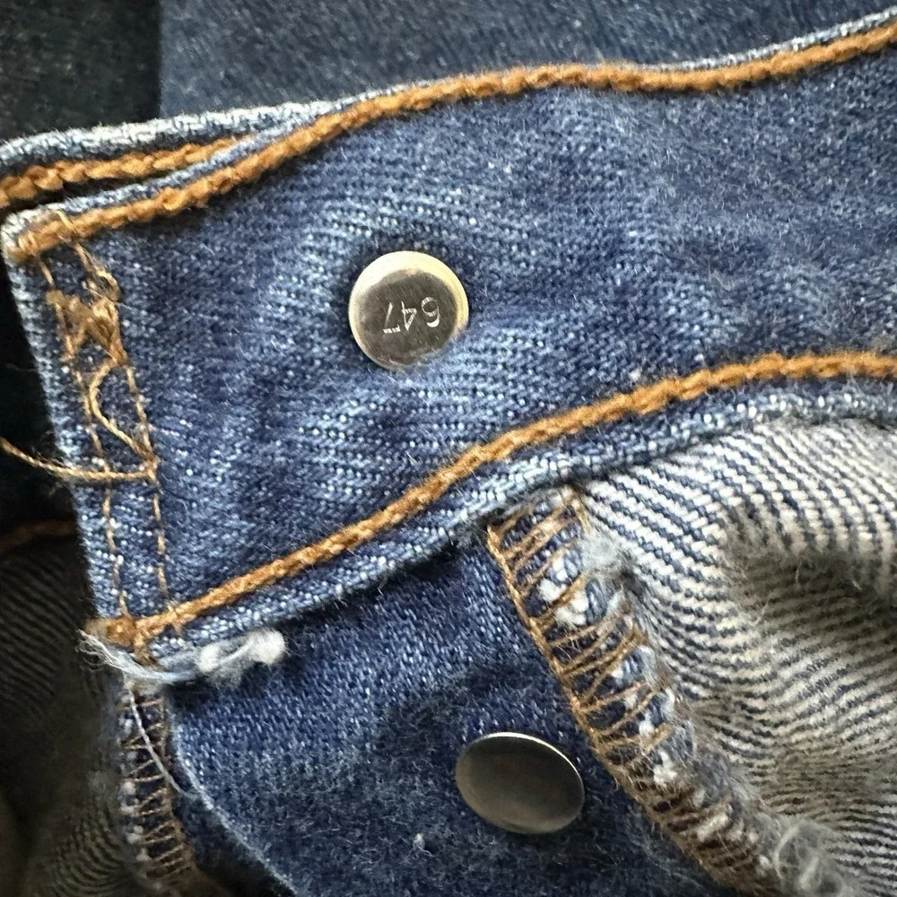 Vintage Levis 501XX Jeans Mens 36x31 Short Blue 90s Raw‎ Dark Denim 34x28